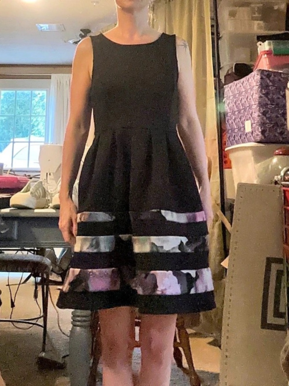 Black & Purple Mini Dress Like New